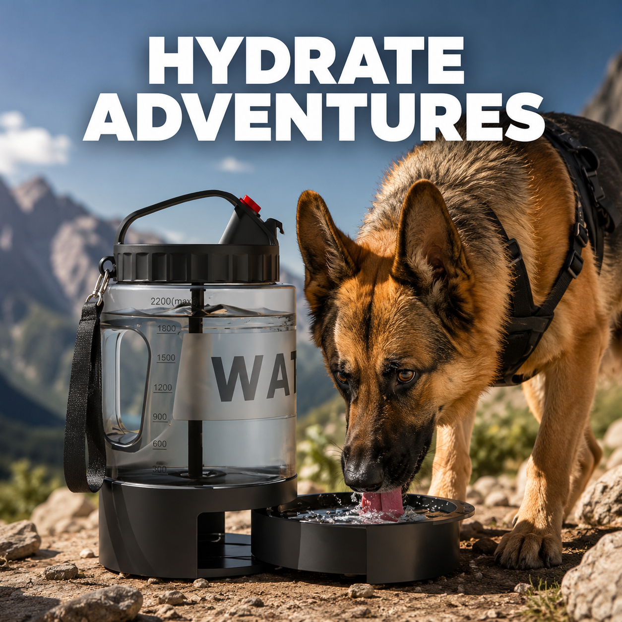 HydroPaws Portable Dog Water Bottle: Fresh Sips, Joyful Trips!