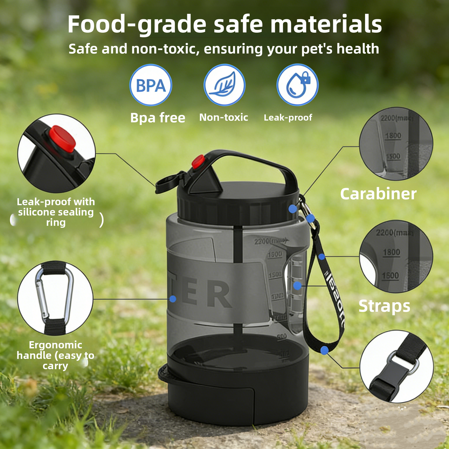HydroPaws Portable Dog Water Bottle: Fresh Sips, Joyful Trips!