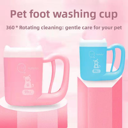 PawClean Silicone Pet Foot Washer: Gentle Care, Spotless Floors!